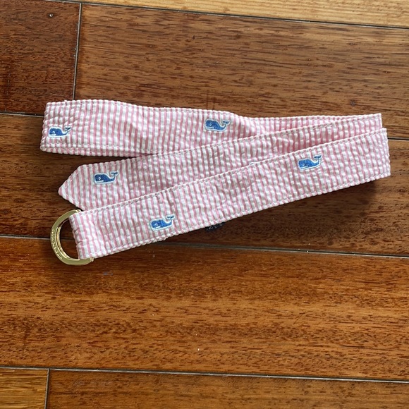NWOT Pink Seersucker Belt with VV whales - Picture 4 of 4